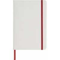 Spectrum A5 white notebook with coloured strap