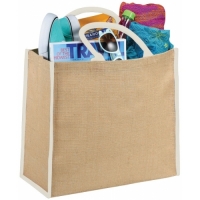 Harry coloured edge jute tote bag 25L