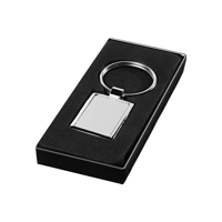 Sergio rectangular metal keychain