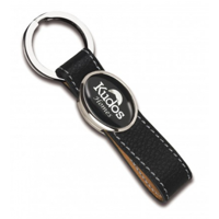 Elite hide leather keyring with Polycrown Emblem