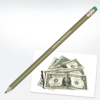 Recycled Money Pencil