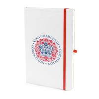 Kings Coronation Promotional A5 White PU Notebook