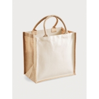 Jute canvas shopper