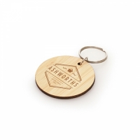 Promotional Circular Bamboo Keyring