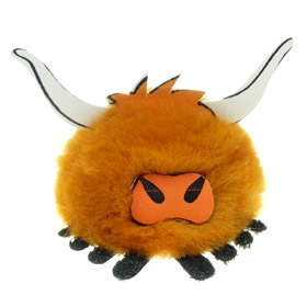 Printed Furry Highland Cow Bug